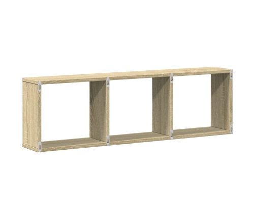 Armario de pared madera de ingeniería roble sonoma 100x16x30 cm