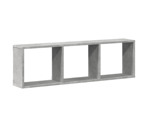 Armario de pared madera ingeniería gris hormigón 100x16x30 cm