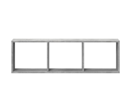 Armario de pared madera ingeniería gris hormigón 100x16x30 cm