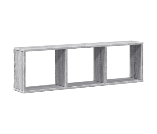 Armario de pared madera de ingeniería gris Sonoma 100x16x30 cm