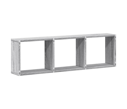 Armario de pared madera de ingeniería gris Sonoma 100x16x30 cm