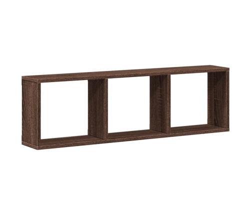 Armario de pared madera ingeniería marrón roble 100x16x30 cm