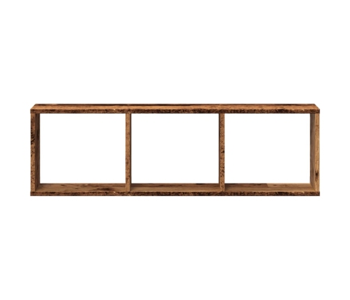 Mueble de pared madera de ingeniería envejecida 100x16x30 cm