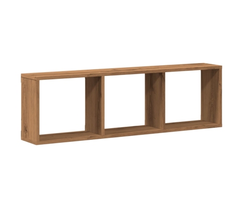 Armario de pared madera ingeniería roble artesanal 100x16x30 cm