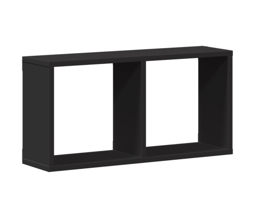 Armario de pared madera de ingeniería negro 60x16x30 cm