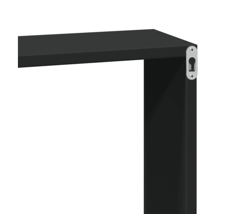 Armario de pared madera de ingeniería negro 60x16x30 cm