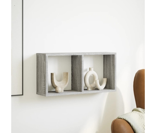 Armario de pared madera de ingeniería gris Sonoma 60x16x30 cm