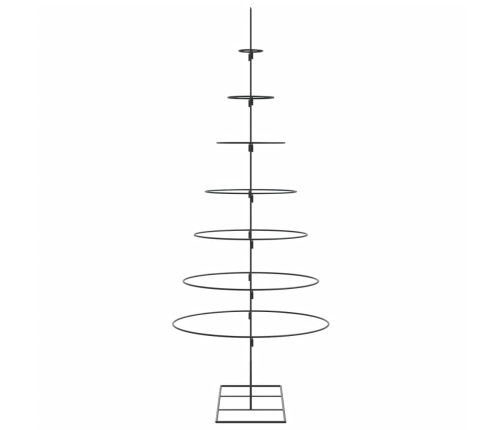 Árbol de Navidad para decoración metal negro 180 cm