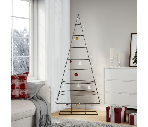 Árbol de Navidad para decoración metal negro 180 cm