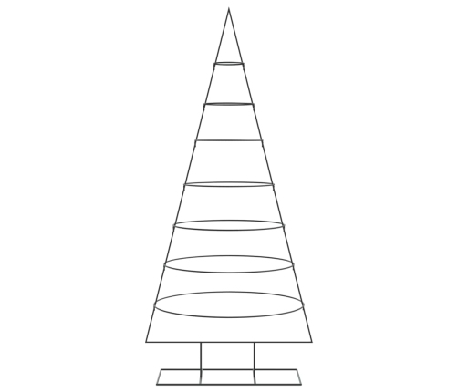 Árbol de Navidad para decoración metal negro 210 cm