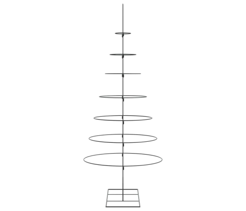 Árbol de Navidad para decoración metal negro 210 cm