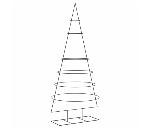 Árbol de Navidad para decoración metal negro 210 cm