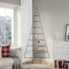 Árbol de Navidad para decoración metal negro 210 cm