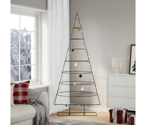 Árbol de Navidad para decoración metal negro 210 cm