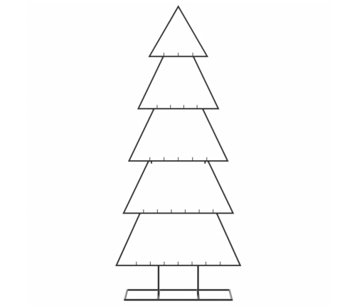 Árbol de Navidad para decoración metal negro 150 cm