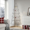 Árbol de Navidad para decoración metal negro 180 cm