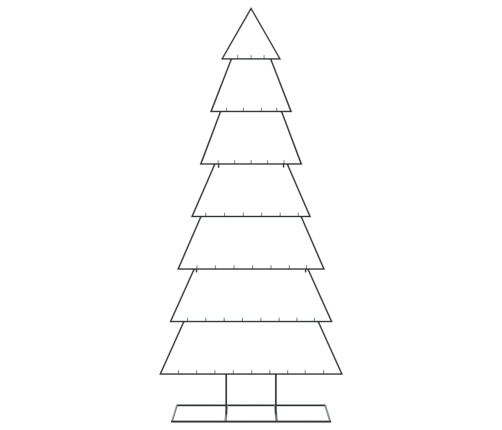 Árbol de Navidad para decoración metal negro 210 cm