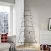 Árbol de Navidad para decoración metal negro 210 cm