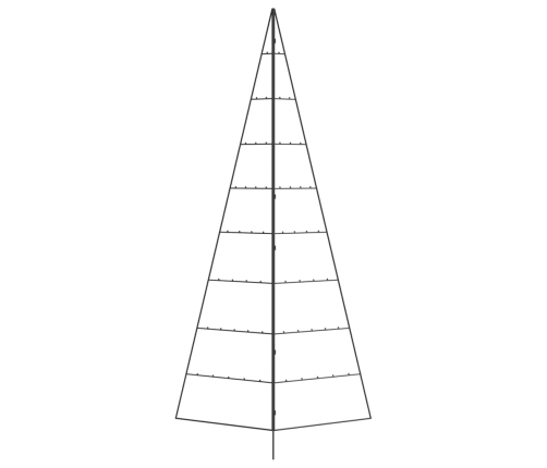 Árbol de Navidad para decoración metal negro 210 cm