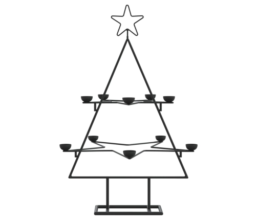 Árbol de Navidad para decoración metal negro 75 cm