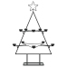 Árbol de Navidad para decoración metal negro 75 cm