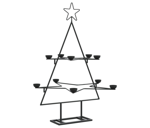 Árbol de Navidad para decoración metal negro 75 cm