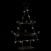 Árbol de Navidad para decoración metal negro 75 cm