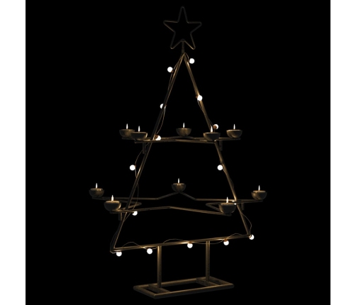 Árbol de Navidad para decoración metal negro 75 cm