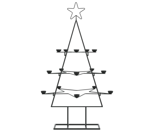 Árbol de Navidad para decoración metal negro 105 cm