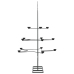 Árbol de Navidad para decoración metal negro 105 cm