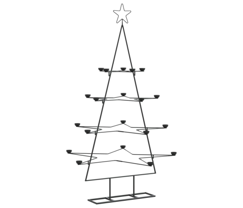 Árbol de Navidad para decoración metal negro 140 cm