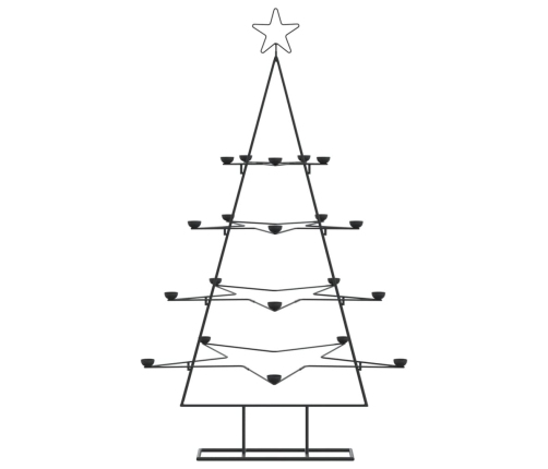 Árbol de Navidad para decoración metal negro 140 cm