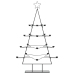 Árbol de Navidad para decoración metal negro 140 cm