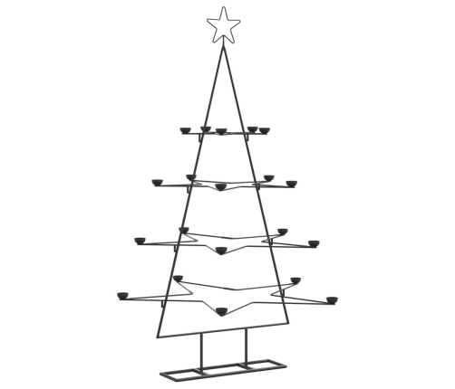 Árbol de Navidad para decoración metal negro 140 cm