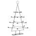 Árbol de Navidad para decoración metal negro 140 cm