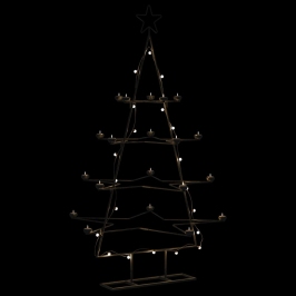 Árbol de Navidad para decoración metal negro 140 cm