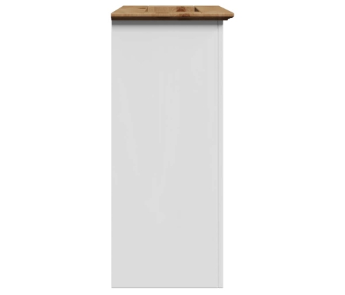 Mueble de baño con lavabo BODO blanco y marrón 70x35x80 cm