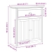 Mueble de entrada BODO blanco 80x35x90 cm