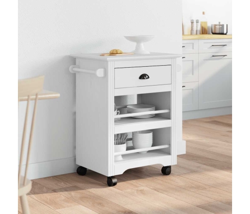 Carrito de cocina BODO blanco 67,5x45x80 cm