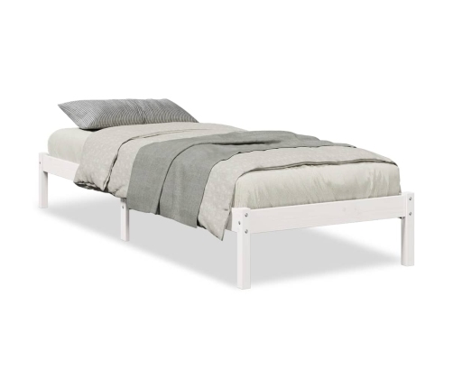 Cama extralarga sin colchón madera maciza pino blanca 80x210 cm