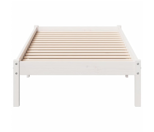 Cama extralarga sin colchón madera maciza pino blanca 80x210 cm