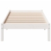 Cama extralarga sin colchón madera maciza pino blanca 80x210 cm