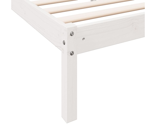 Cama extralarga sin colchón madera maciza pino blanca 80x210 cm