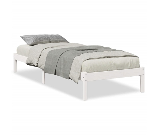 Cama extralarga sin colchón madera maciza pino blanca 90x210 cm