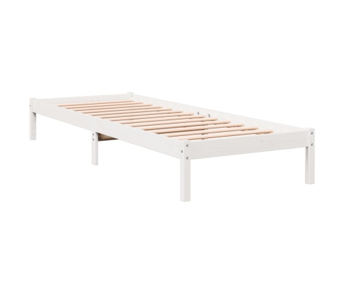 Cama extralarga sin colchón madera maciza pino blanca 90x210 cm