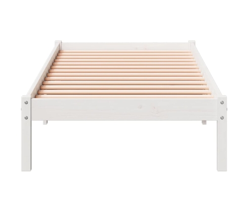 Cama extralarga sin colchón madera maciza pino blanca 90x210 cm