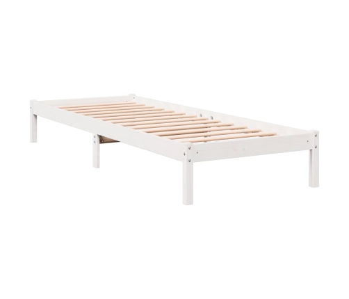 Cama extralarga sin colchón madera maciza pino blanca 90x210 cm