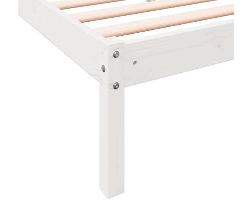 Cama extralarga sin colchón madera maciza pino blanca 90x210 cm