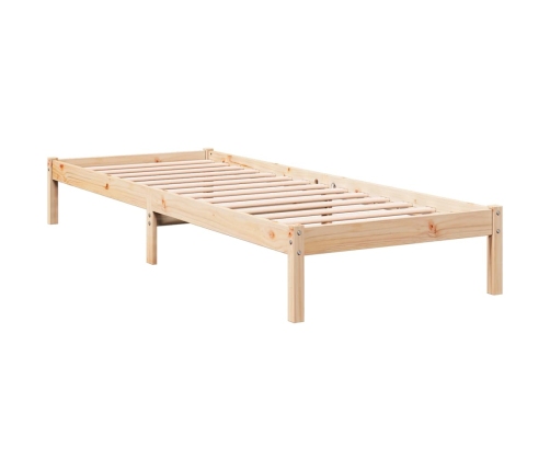 Cama extralarga sin colchón madera maciza de pino 100x210 cm