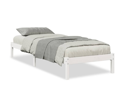 Cama extralarga sin colchón madera maciza pino blanca 100x210cm